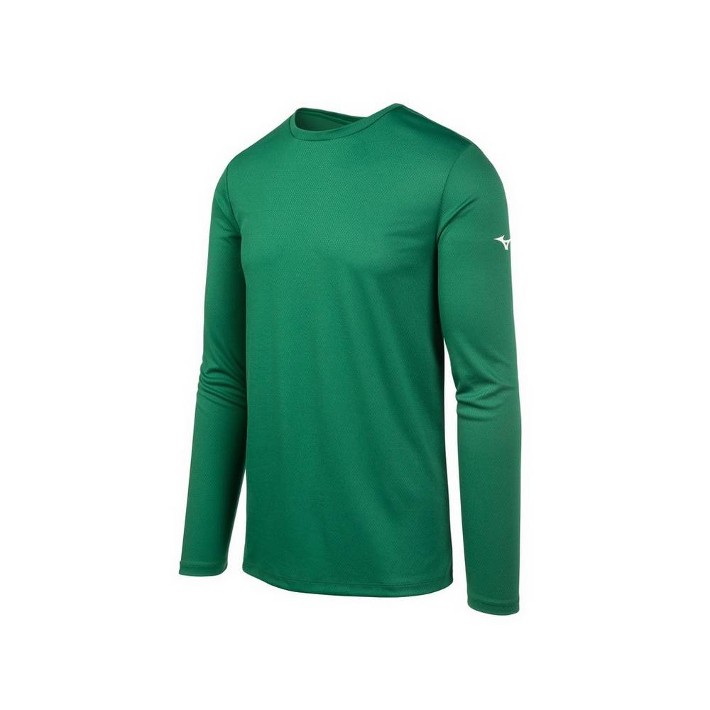 Mens Mizuno Long Sleeve T-Shirts Green Philippines (AJGQYK725)